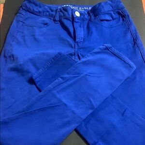 American Eagle Super stretchy Blue Skinny leg jeggings size 8